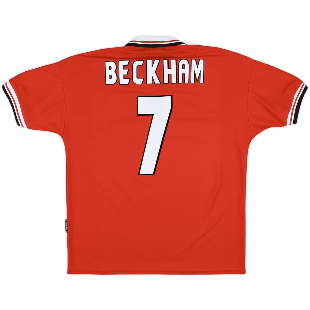1998-00 Manchester United Home Shirt Beckham #7 - 9/10 - (L)