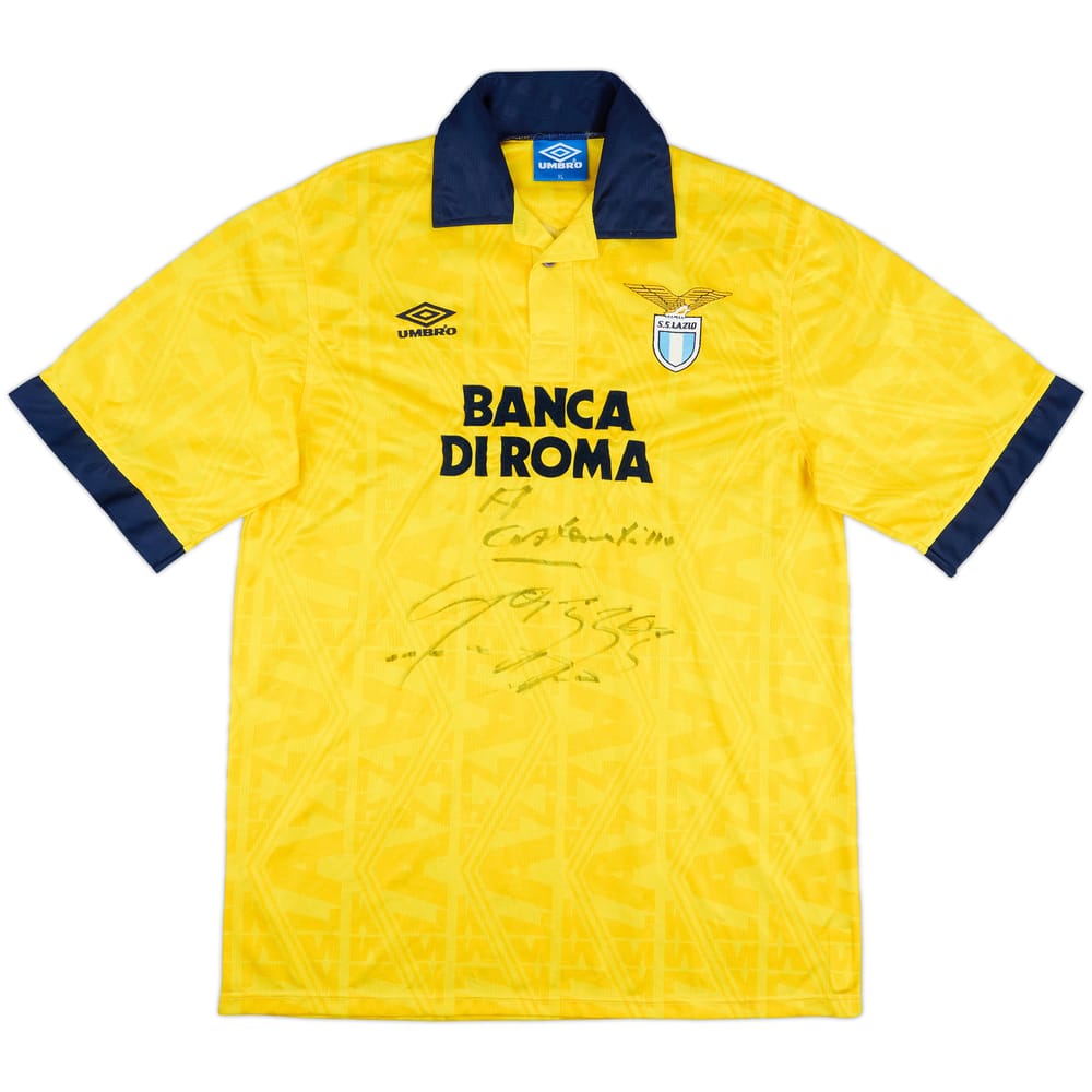 1993-94 Lazio Match Issue Signed Away Shirt #15