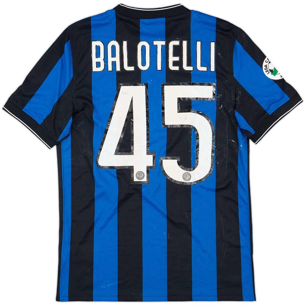 2010-11 Inter Milan Home Shirt Balotelli #45 - 4/10 - (S)