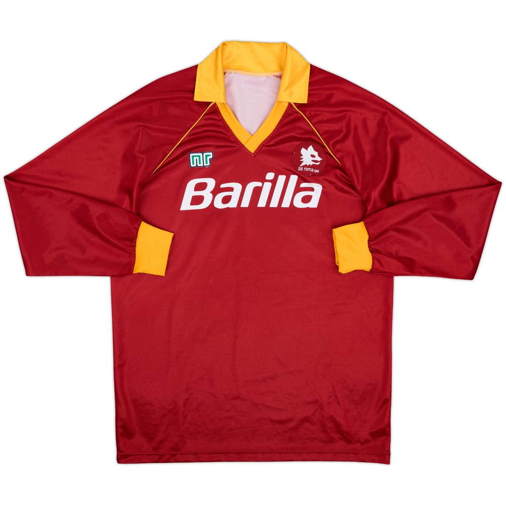 1990-91 Roma Home L/S Shirt - 9/10 - (XL)