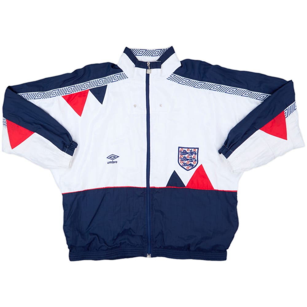 1990-92 England Umbro Track Jacket - 8/10 - (L)