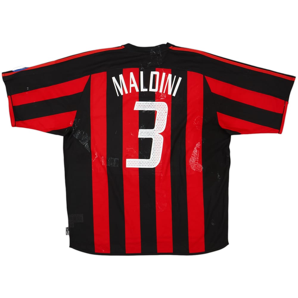 2003-04 AC Milan Home Shirt Maldini #3 - 4/10 - (XL)
