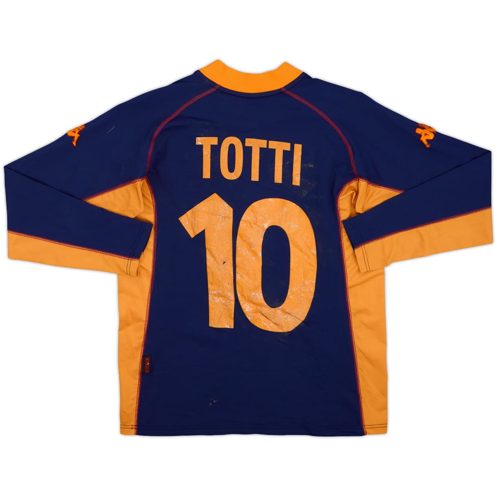 2001-02 Roma Third L/S Shirt Totti #10 - 5/10 - (M)
