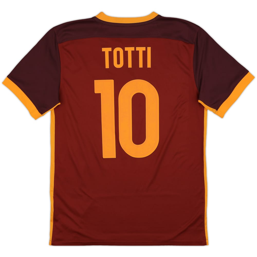 2015-16 Roma Home Shirt Totti #10 - 10/10 - (M)