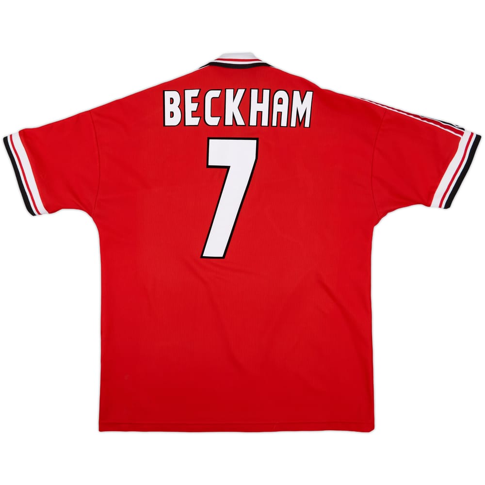 1998-00 Manchester United Home Shirt Beckham #7 - 8/10 - (XL)