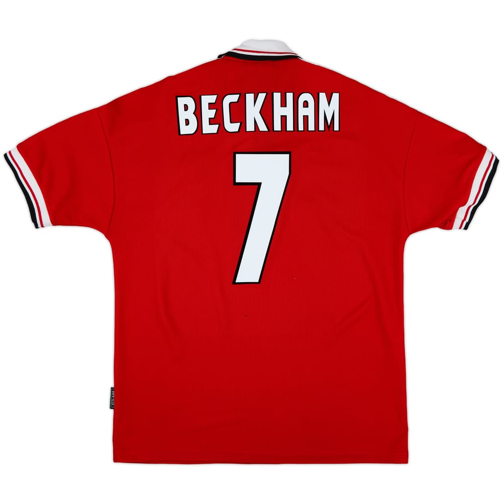 1998-00 Manchester United Home Shirt Beckham #7 - 7/10 - (L)