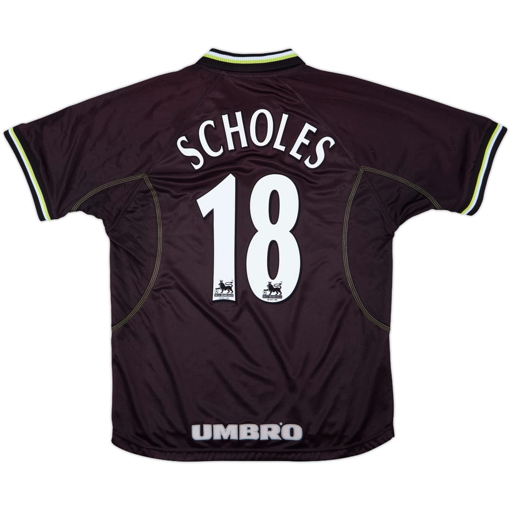 1998-99 Manchester United Third Shirt Scholes #18 - 7/10 - (L)