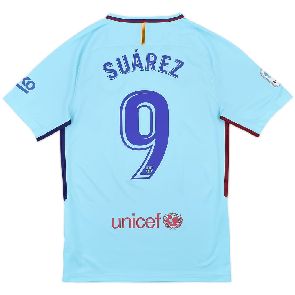 2017-18 Barcelona Away Shirt Suarez #9 - 9/10 - (S)