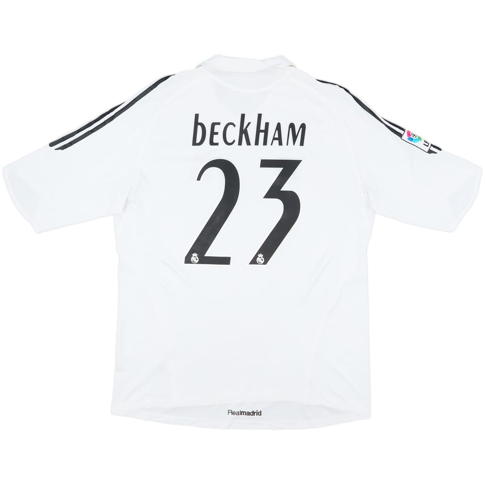 2005-06 Real Madrid Home Shirt Beckham #23 - 8/10 - (XL)