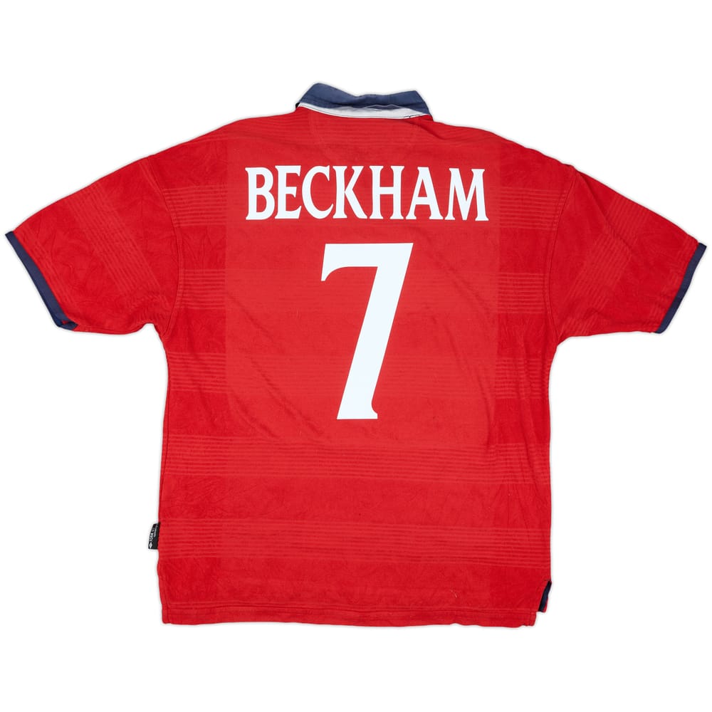 1999-01 England Away Shirt Beckham #7 - 5/10 - (L)