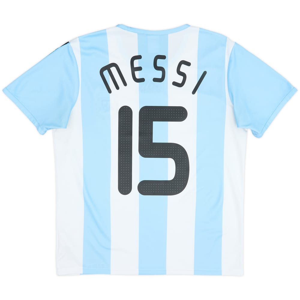2007-09 Argentina Basic Home Shirt Messi #15 - 7/10 - (M)