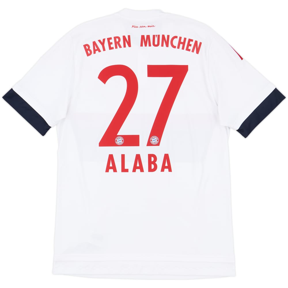 2015-16 Bayern Munich Away Shirt Alaba #27 - 7/10 - (M)