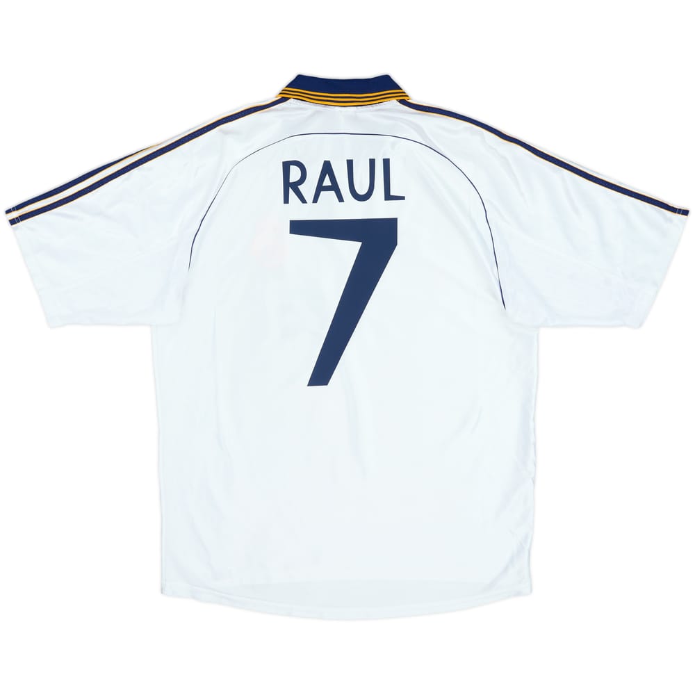 1998-00 Real Madrid Home Shirt Raul #7 - 8/10 - (L)
