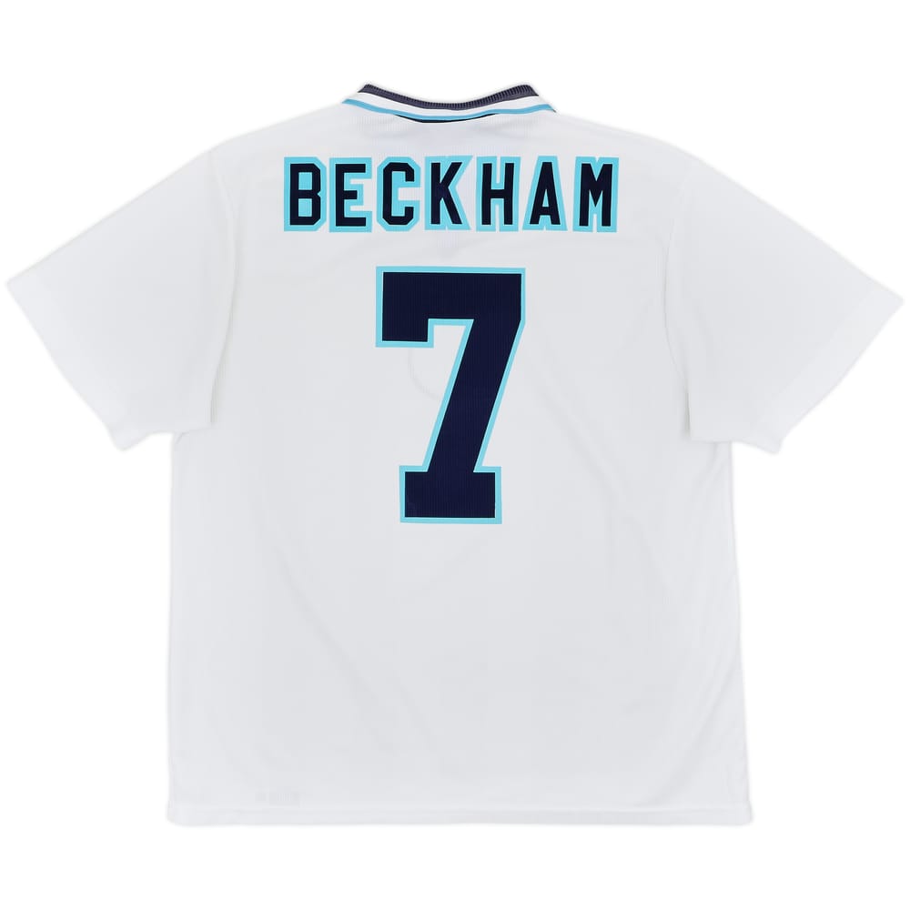 1995-97 England Home Shirt Beckham #7 - 10/10 - (XXL)