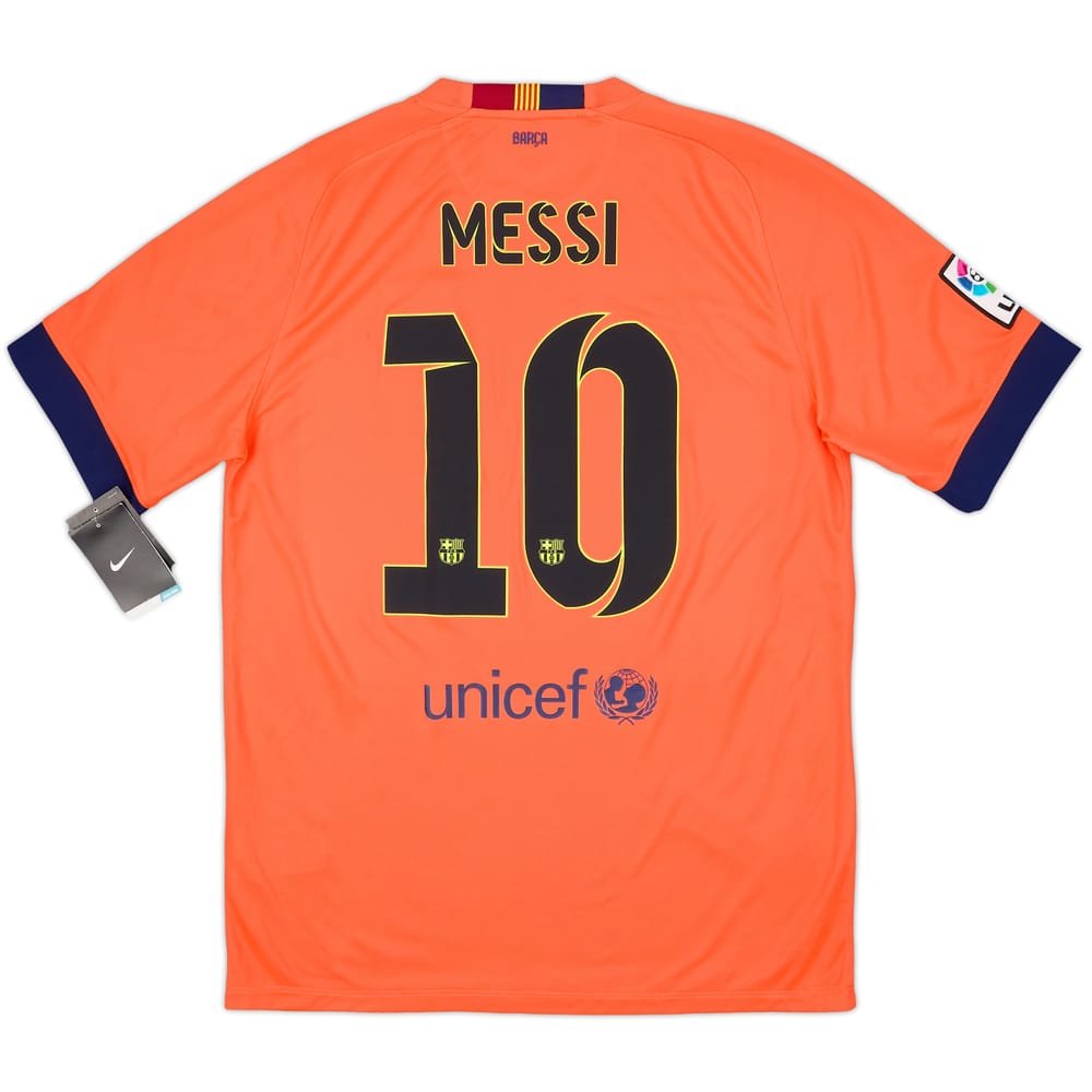 2014-15 Barcelona Away Shirt Messi #10 (L)