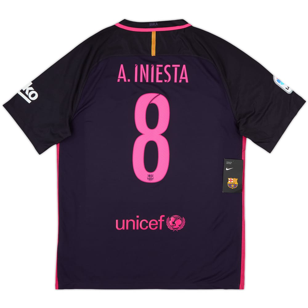 2016-17 Barcelona Away Shirt A.Iniesta #8 (L)