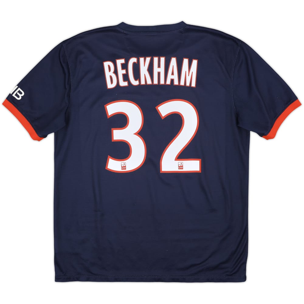 2013-14 Paris Saint-Germain Home Shirt Beckham #32 - 8/10 - (L)