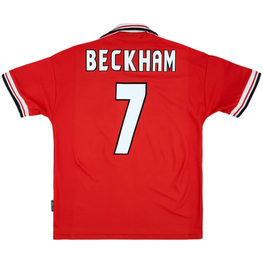 1998-00 Manchester United Home Shirt Beckham #7 - 9/10 - (L)
