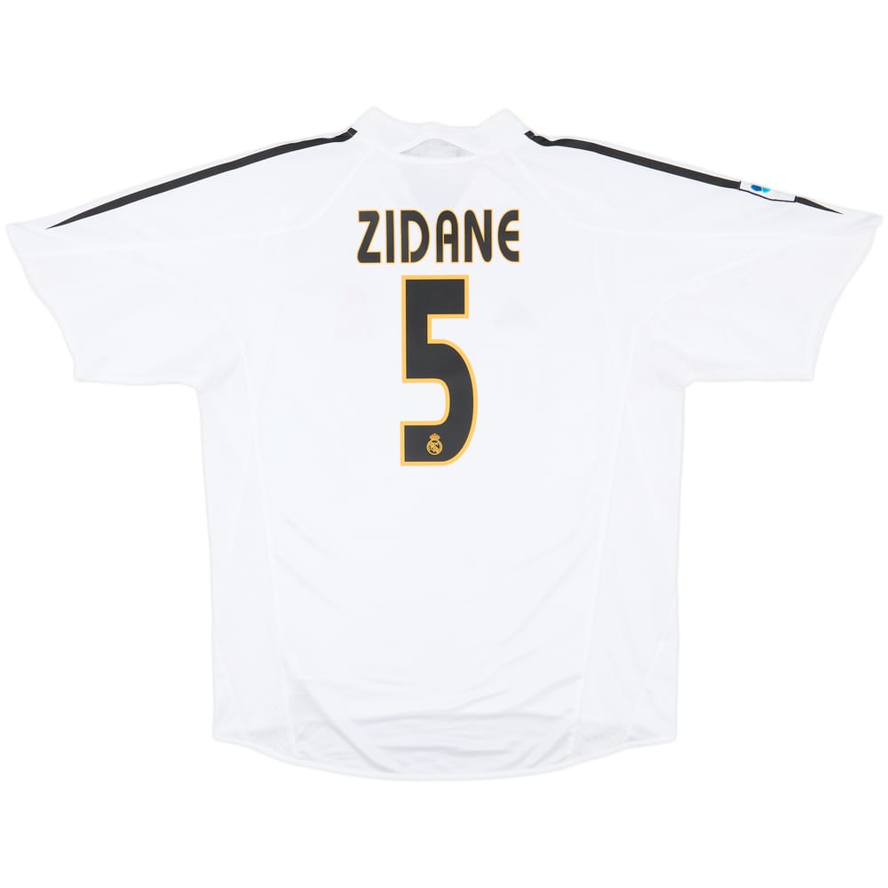 2004-05 Real Madrid Home Shirt Zidane #5 - 8/10 - (L)