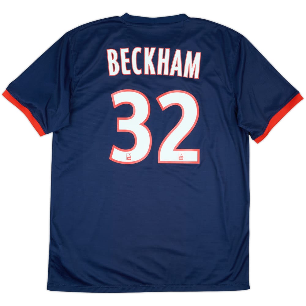 2013-14 Paris Saint-Germain Home Shirt Beckham #32 - 8/10 - (L)