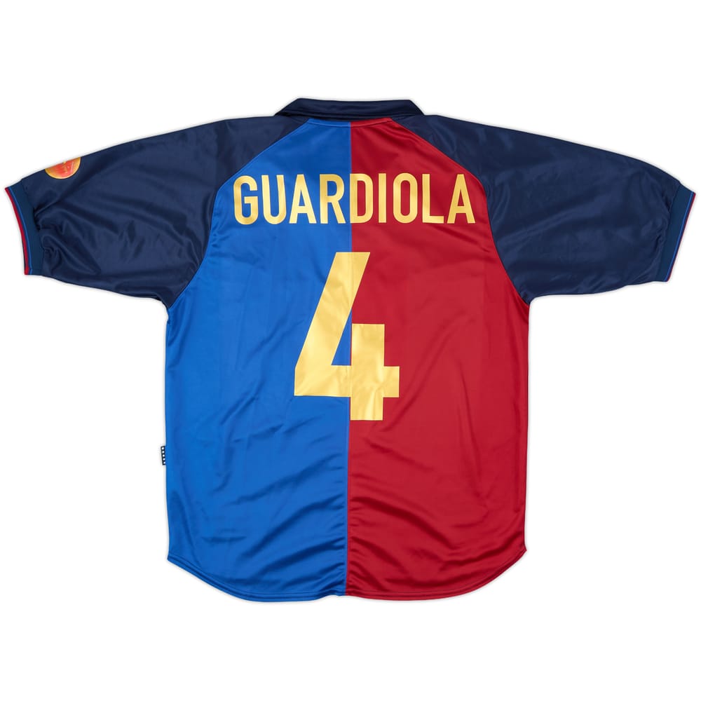 1999-00 Barcelona Centenary Home Shirt Guardiola #4 - 9/10 - (M)
