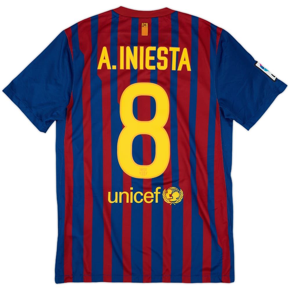 2011-12 Barcelona Home Shirt A.Iniesta #8 - 9/10 - (S)