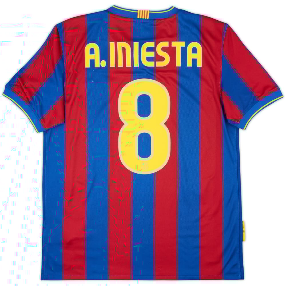 2009-10 Barcelona Home Shirt A.Iniesta #8 - 8/10 - (M)