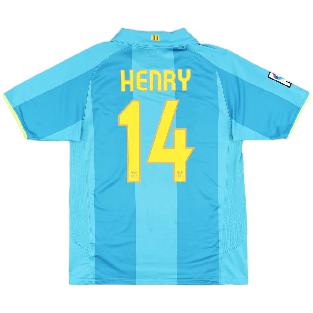 2007-09 Barcelona Away Shirt Henry #14 - 8/10 - (M)