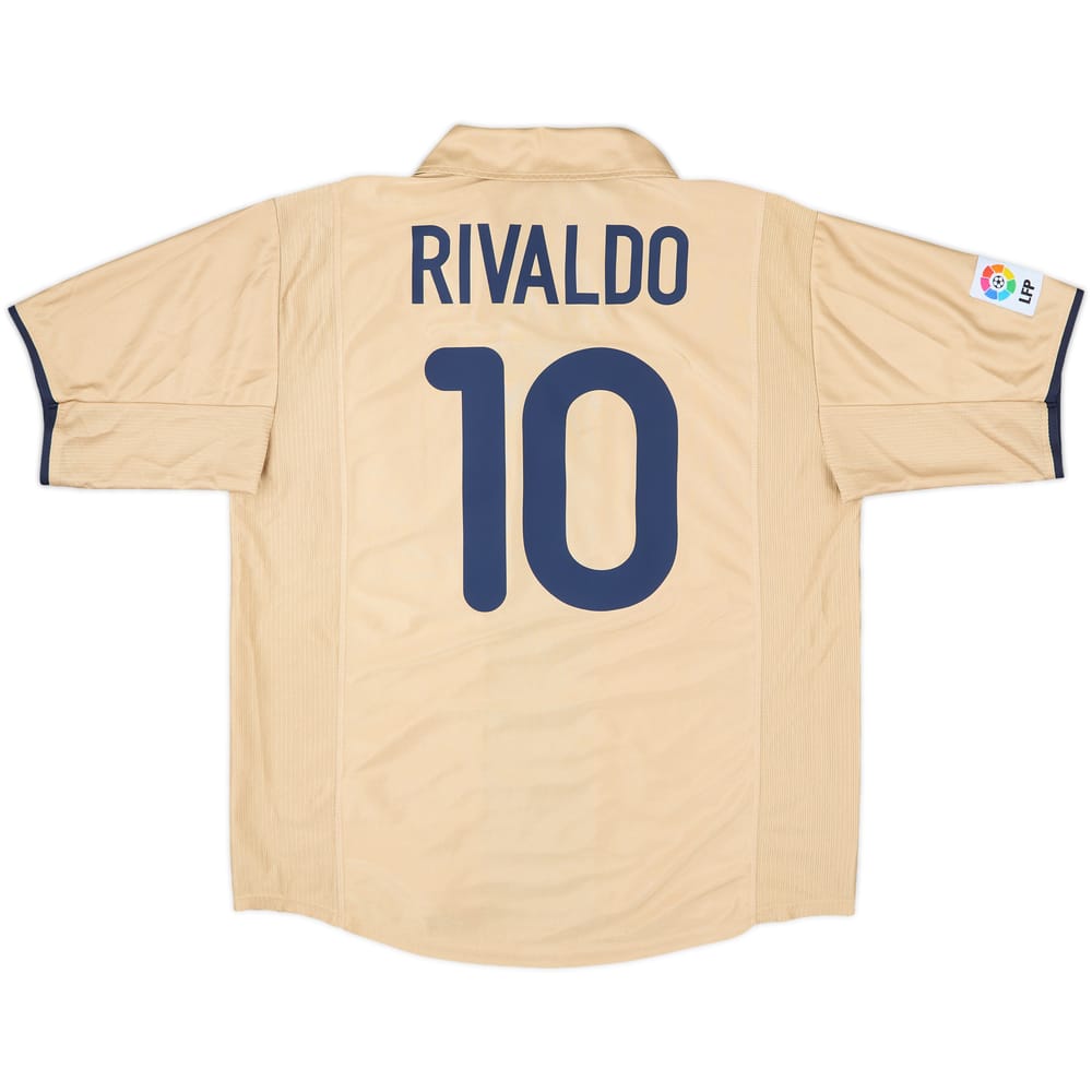 2001-03 Barcelona Away Shirt Rivaldo #10 - 9/10 - (XL)