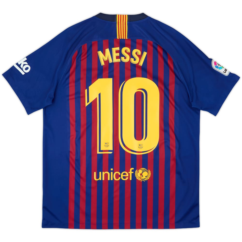 2018-19 Barcelona Home Shirt Messi #10 - 9/10 - (L)