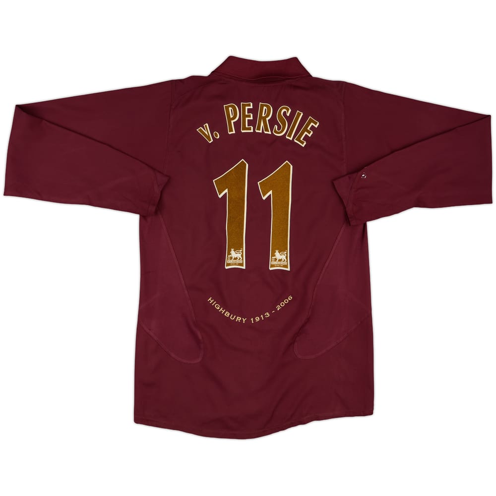 2005-06 Arsenal Home L/S Shirt v. Persie #11 - 6/10 - (S)