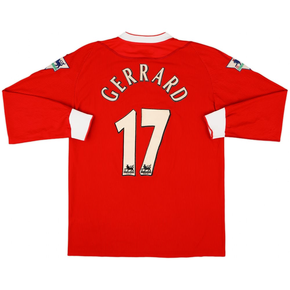 2002-04 Liverpool Home L/S Shirt Gerrard #8 - 8/10 - (M)