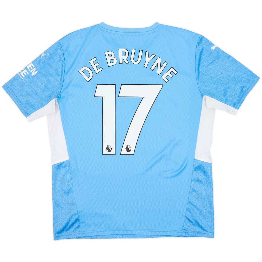 2021-22 Manchester City Home Shirt De Bruyne #17 - 8/10 - (L)