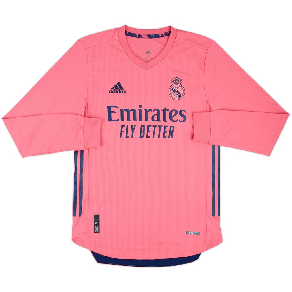 2020-21 Real Madrid Authentic Away L/S Shirt - 9/10 - (S)