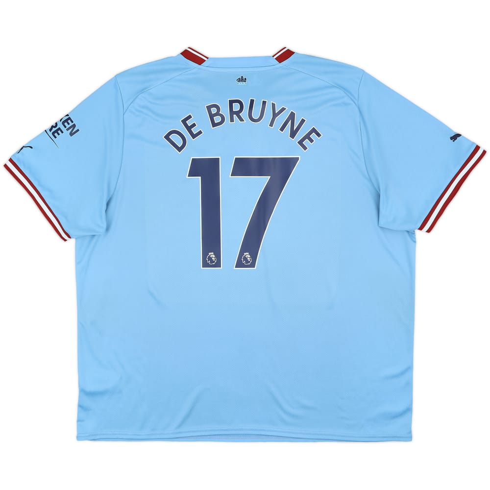 2022-23 Manchester City Home Shirt De Bruyne #17 - 8/10 - (3XL)