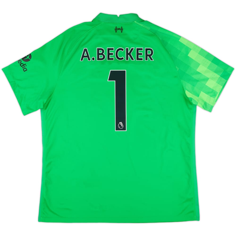 2021-22 Liverpool GK S/S Shirt A.Becker #1 - 9/10 - (XL)