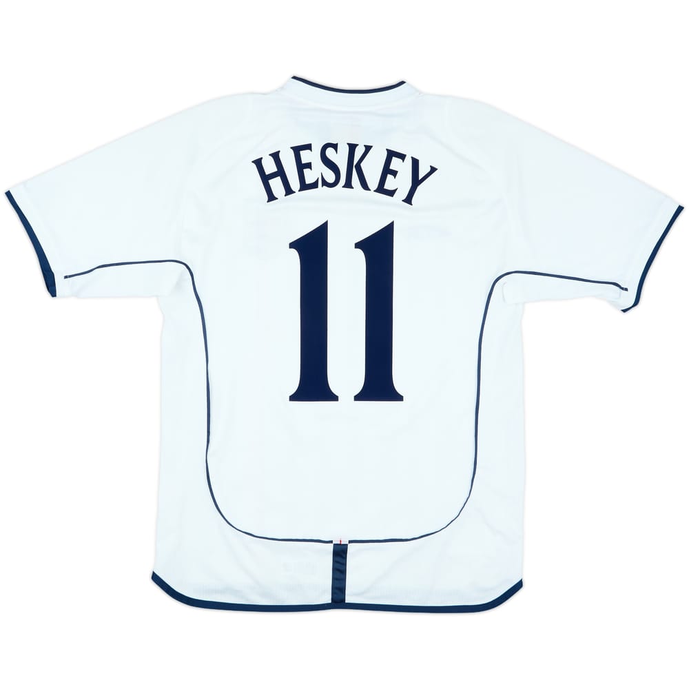 2001-03 England Home Shirt Heskey #11 - 7/10 - (M)