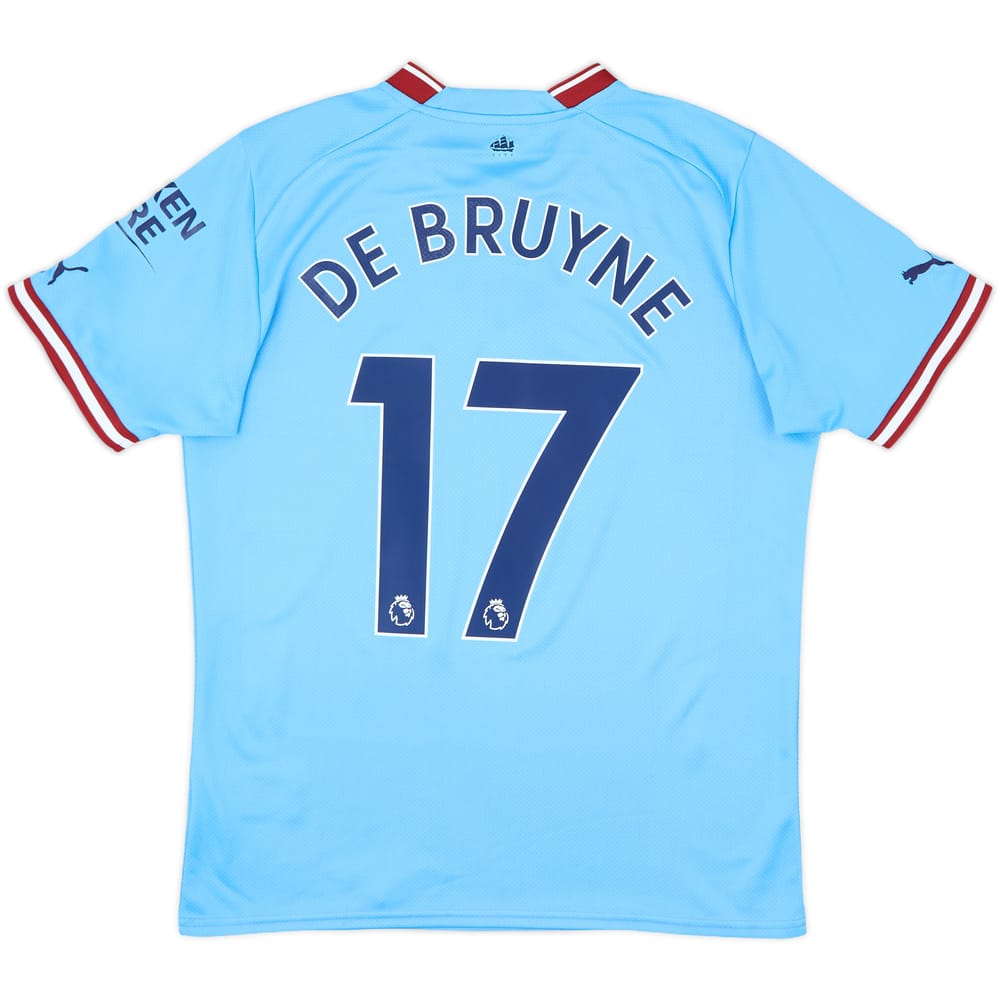 2022-23 Manchester City Home Shirt De Bruyne #17 - 9/10 - (M)