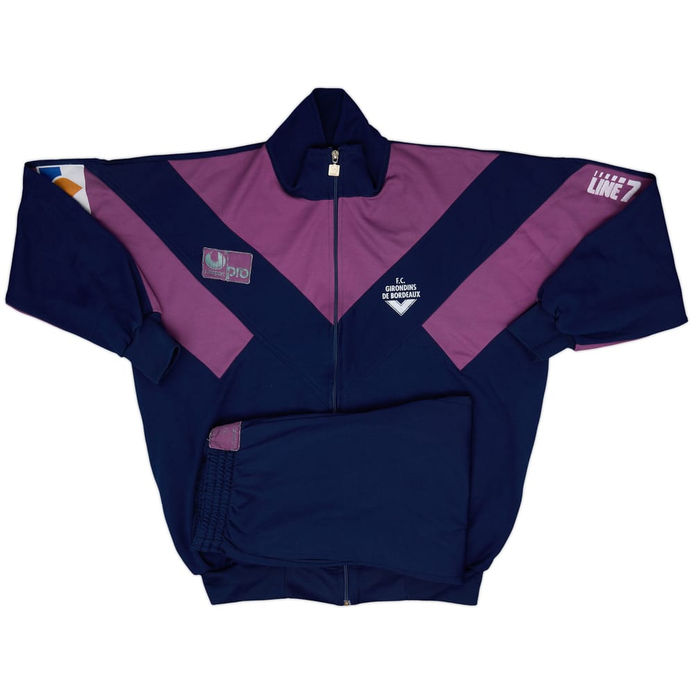 1990-91 Bordeaux Uhlsport Full Tracksuit - 7/10 - (L)