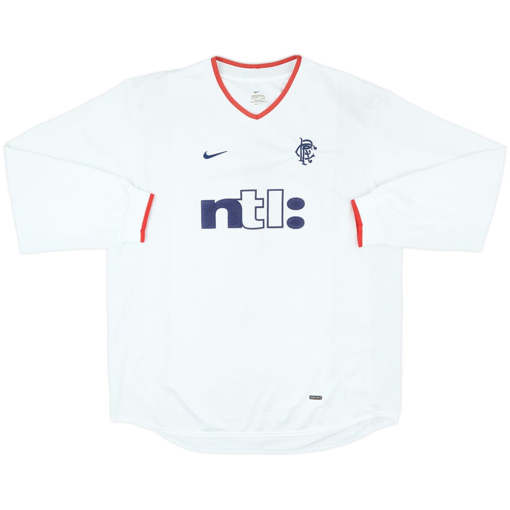 2001-02 Rangers Away L/S Shirt - 8/10 - (XXL)