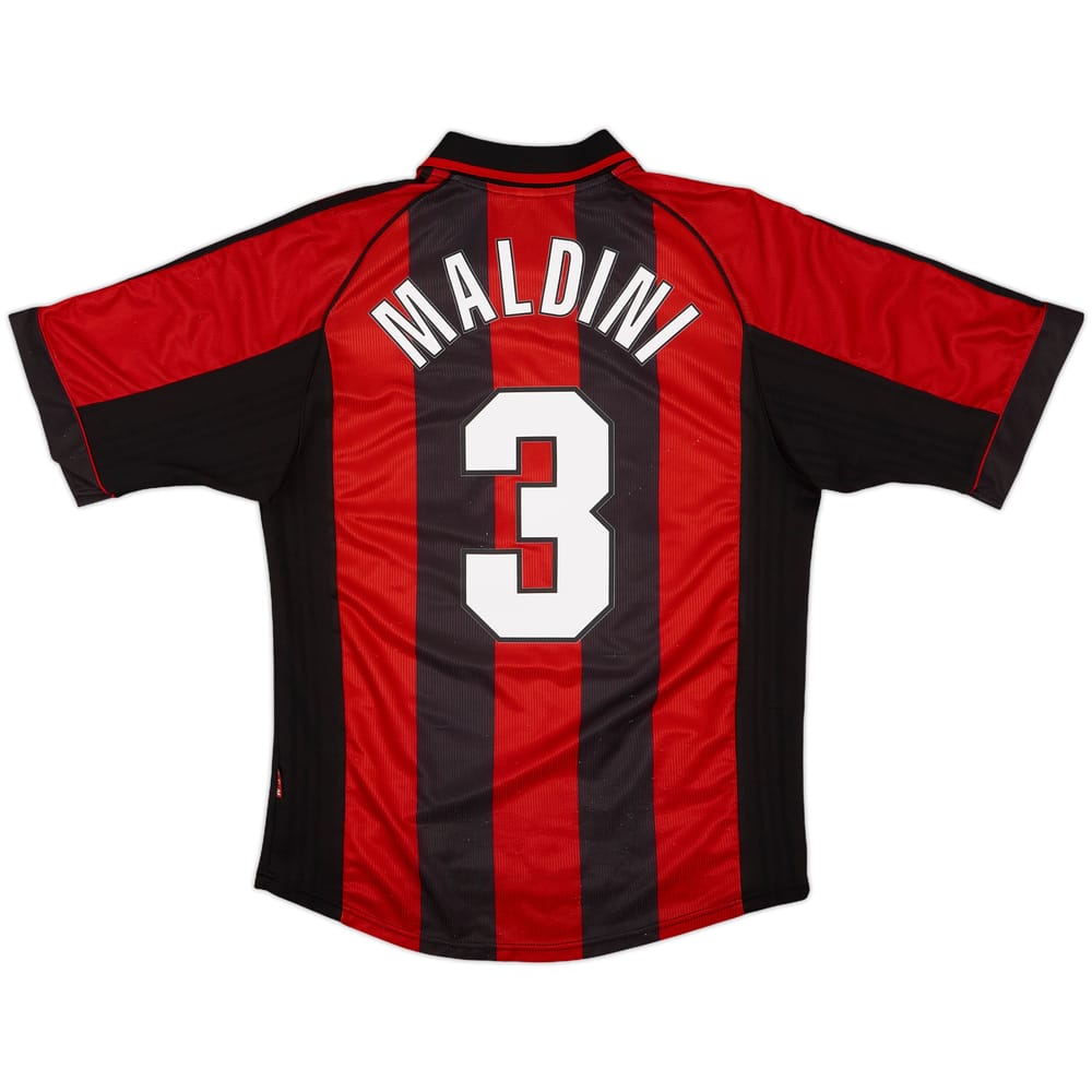1998-00 AC Milan Home Shirt Maldini #3 - 7/10 - (M)