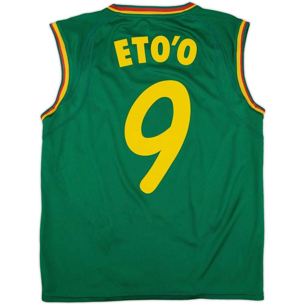 2002 Cameroon Home Vest Shirt Eto'o #9 - 8/10 - (M)