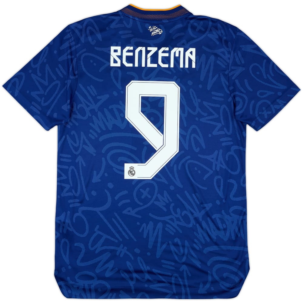 2021-22 Real Madrid Authentic Away Shirt Benzema #9 - 10/10 - (M)