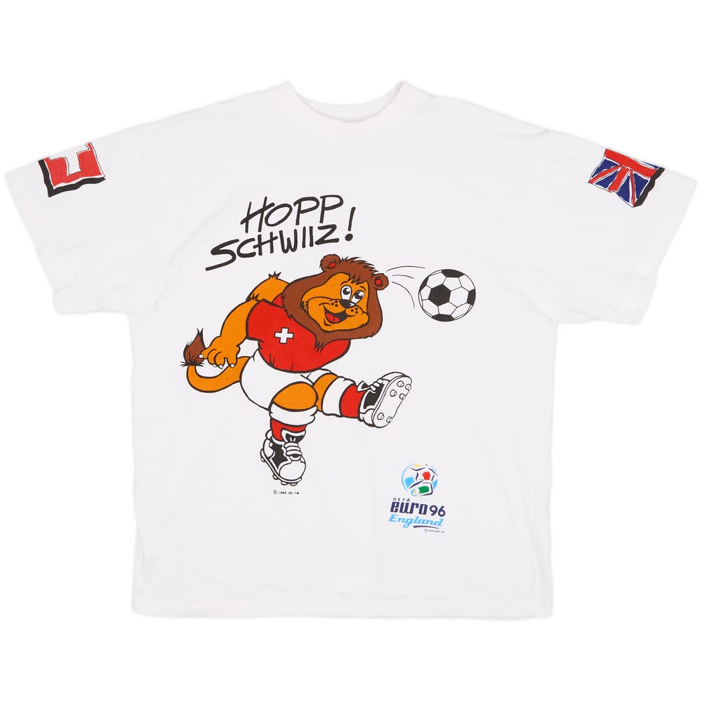 1996 Switzerland Euro 96 Cotton Tee - 8/10 - (L)
