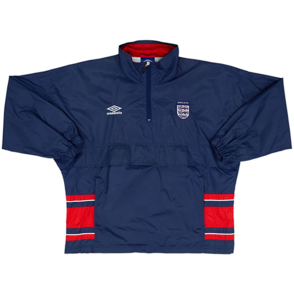 2000-02 England Umbro 1/4 Zip Rain Jacket - 9/10 - (M)