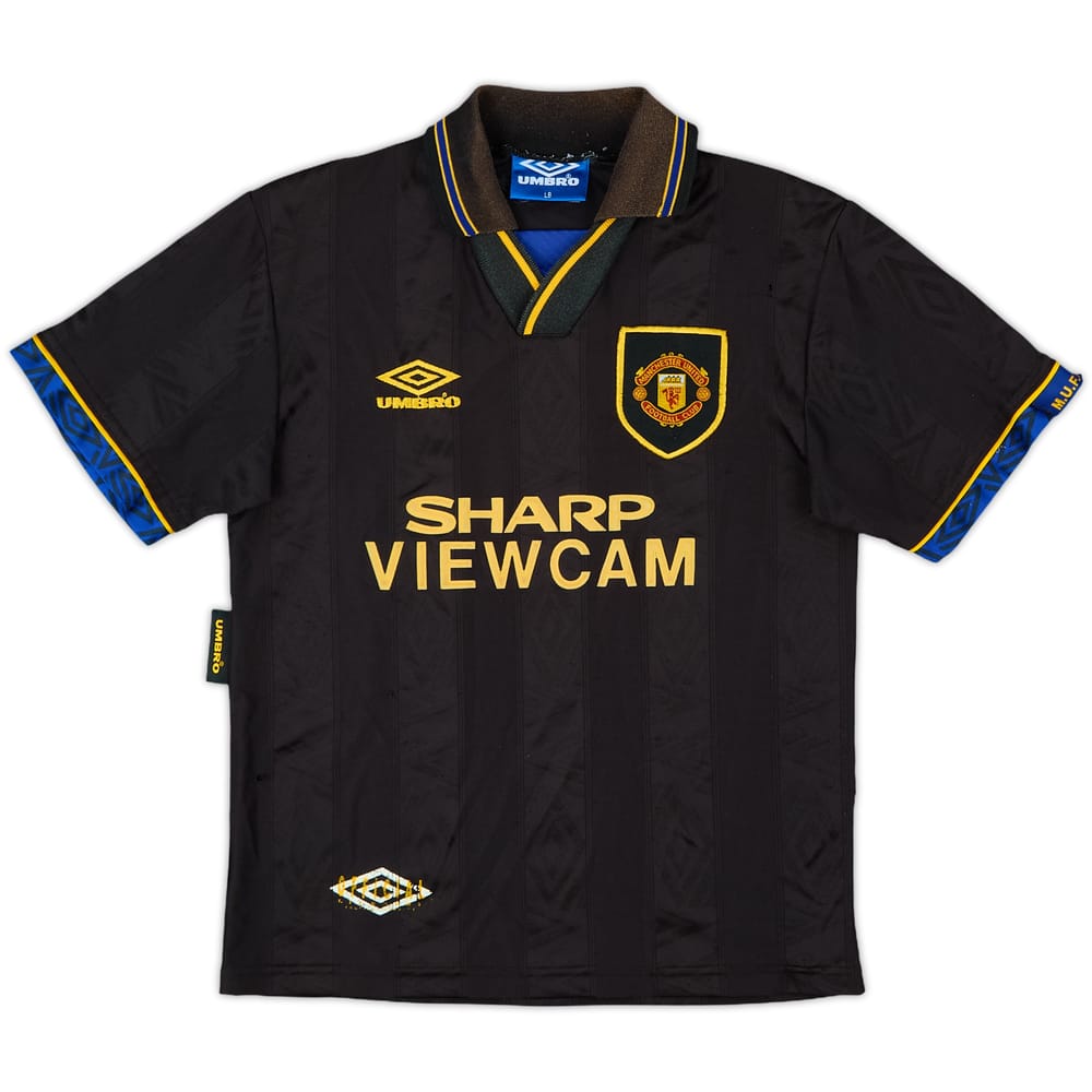 1993-95 Manchester United Away Shirt - 8/10 - (L.Boys)