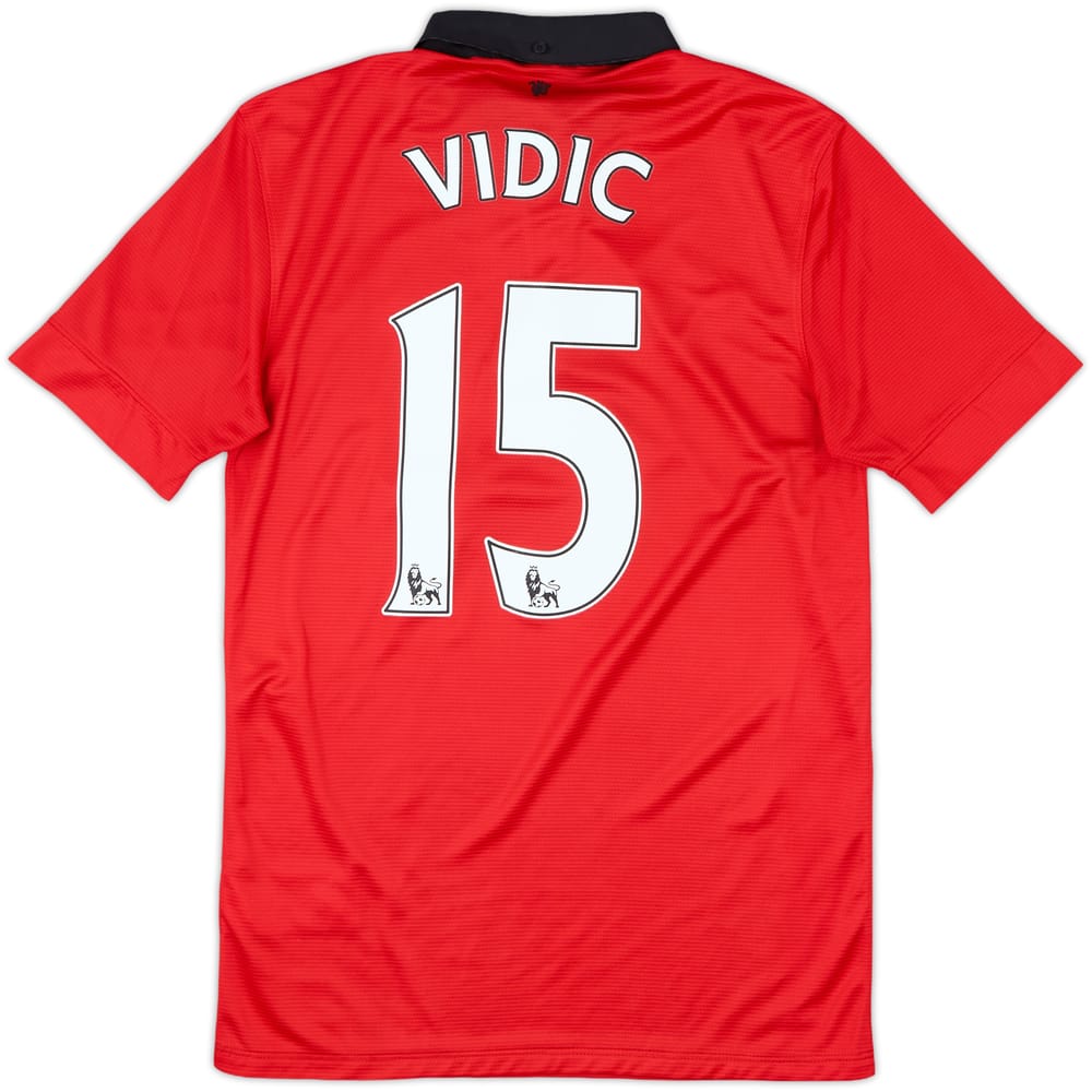 2013-14 Manchester United Home Shirt Vidic #15 - 8/10 - (S)