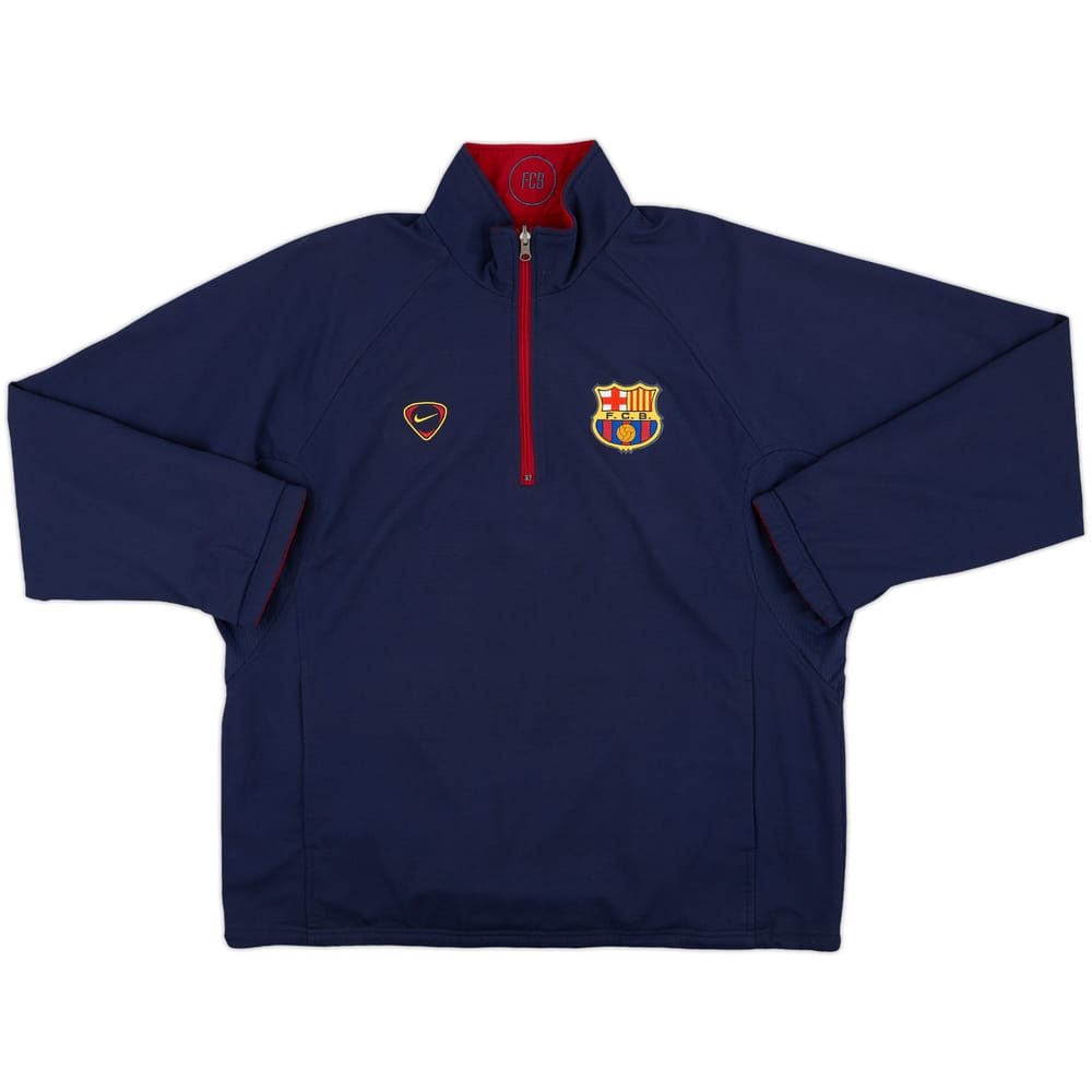 2000-02 Barcelona Nike Reversible 1/4 Zip Drill Top - 8/10 - (M)