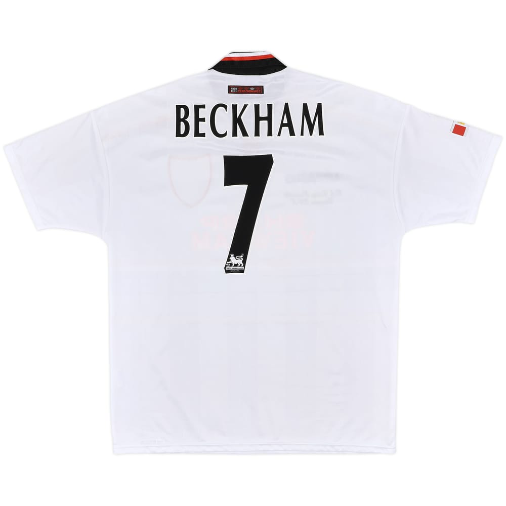 1997-99 Manchester United 'Champions' Away Shirt Beckham #7 - 8/10 - (XL)