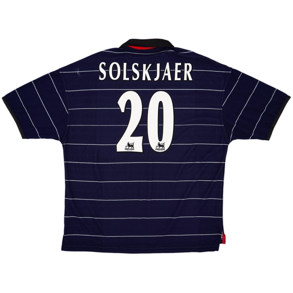 1999-00 Manchester United Away Shirt Solskjaer #20 - 9/10 - (XXL)